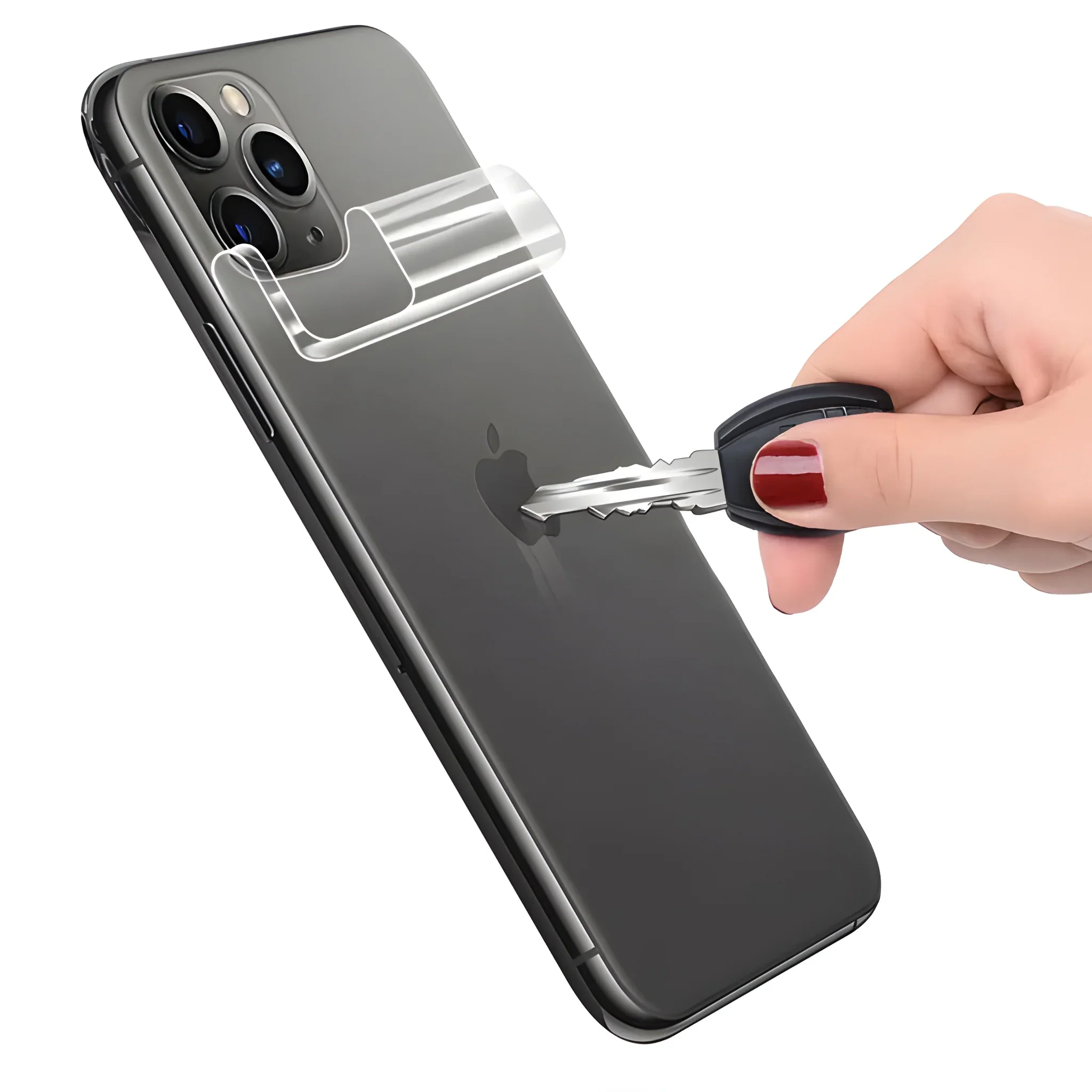 Transparent Mobile Skin Wrap - (Installation Kit Included) - Image 6